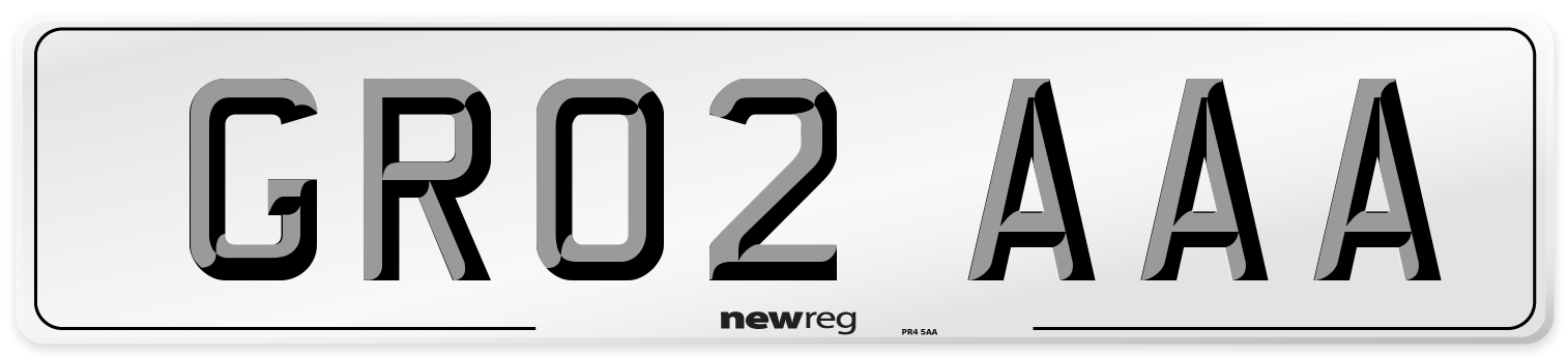 GR02 AAA Number Plate from New Reg